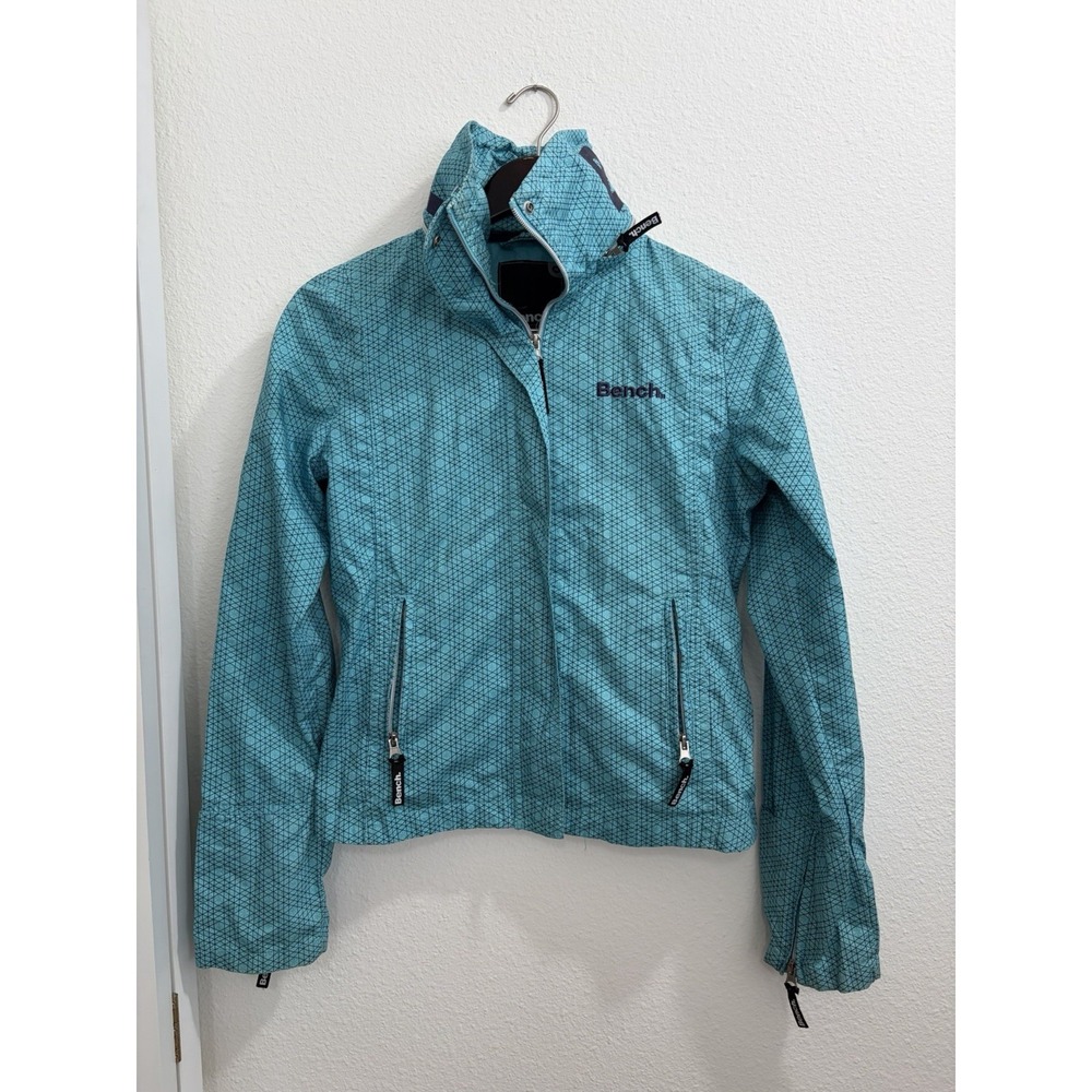 Bench Urbanwear Women's Full Zip Cotton Waste Length Jacket Size Medium Hood